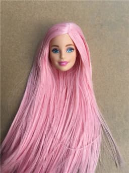 1/6 Doll Head Toys DIY Toy Rare Face Doll Parts Colorful Hair Doll Accessories Brown White Beige Skin Doll Heads Figures