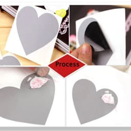 50Pcs/Set Cute Love Pentagram Shape Scratch Card Sticker DIY Postcard Wedding Gift Self-adhesive Coating Sticker Color Multi-use