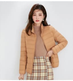 Women White Duck Down Jacket Winter Fall Female Ultra Light Down Jackets Slim Solid Long Sleeve Parkas Candy Color Zip Coat