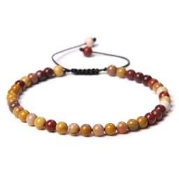 Adjustable 4MM Stone Beads Bracelet For Women Natural Agates Bangles Onyx Lapis Lazuli Woven Bracelet For New Year Gift Jewelry