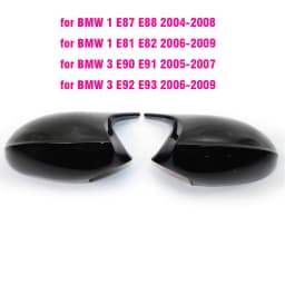 Car Styling Black Carbon Fiber for BMW E81 E82 E87 E88 Pre-LCI E90 E91 E92 E93 LCI M3 Style Rearview Mirror Cover Caps