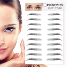 6D Eyebrow Tattoo Sticker Waterproof Eyebrow Templates Tools Cosmetics Professional Makeup Eye Brow Shaper Eyebrows Sticker