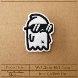 CAT Peace Embroidered Applique Patches Fabric Garment Apparel Clothing Accessories Embroidery Badges Star