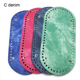 25x12cm Bag Bottom Oval Leather Bottoms with Holes Bag Accessories Handmade PU DIY Part for Handbag Crossbody Messenger Bags