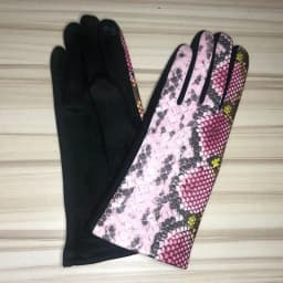 Women Bow Plush Wrist Cotton Touch Screen Driving Glove Winter Cashmere Thicken Full Finger Sport Cycling Warm Mitten H84