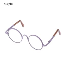 Retro Round Plush Doll Glasses Metal Frame Miniature Colorful Doll Eyeglasses‘For Doll Clothes Dressing Accessories Toy Props