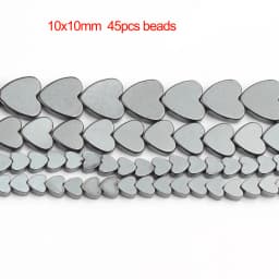 Natural Stone Hematite Beads Flat Round Disc Oval Heart Square Circle Loose Spacer Beads For Necklace Bracelet Making