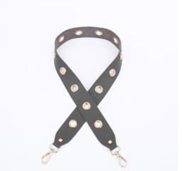 PU Leather Rivet Bag Strap Women Shoulder Crossbody Bag Belt Solid Wide Strap Bag Part Accessories Female Messenger Bag Strap