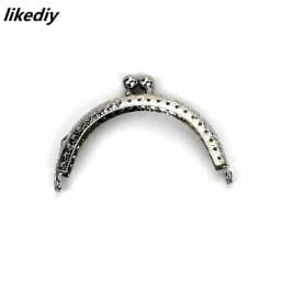 1 Piece 8.5 CM Size Double Bead Semicircular Metal Purse Frame Kiss Clasp Clutch DIY Bag Accessory