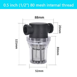 304 Stainless Steel Filter, Suitable for Garden Hoses, Irrigation Systems, and Industrial Pipelines, 1/2 3/4 1 inch