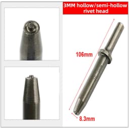 HIFESON 2/3/4/5/6/8MM Pneumatic Rivet Head Semi-Hollow Solid Rivet Head Pneumatic Hammer Traffic Advertising Sign Rivet Head