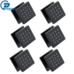 Chrome Black Brass Body Sprays Square Shower Spa Massage Body Jets Golden Concealed Shower Spray Head Faucet Accessory