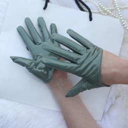 Sunscreen Gloves Women's Single Genuine Leather Half-palm Gloves Real Sheepskin Stage Show Driving gloves No Lining