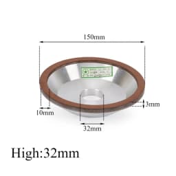 75/100/125/150mm Resin Diamond Grinding Wheel Cup Grinder Disc for Carbide Metal Angle Grinder Tool 120/150/180/240/320/400#
