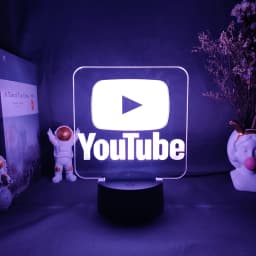 Cool 3D Illusion Lamp Perfect Live Streaming Room Decoration PC Desk Backlight Popular Youtubers Online Gamer Night Light Gift