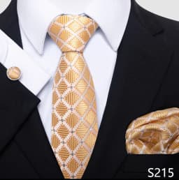 Newest Style Holiday Present 100% Silk Tie Pocket Squares Cufflink Set Necktie Men Dark Blue Wedding Accessories Office Cravat