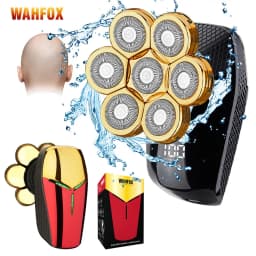 WAHFOX Shaver For Men 7D Independently 7 Cutter Floating Head Waterproof Electric Razor Beard Trimmer Machine New