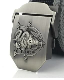 Diy Men Belt Canvas Belts Long Strap & Alloy Buckle Skull Animal Letter Casual Style Jeans Accessories Metal Buckle White Belt