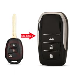 jingyuqin 2/3/4 BT Modified Remote Flip Car Key Shell For Toyota CAMRY Corolla YARIS Vios Prado TOY43 Blade Fob Case Replacement