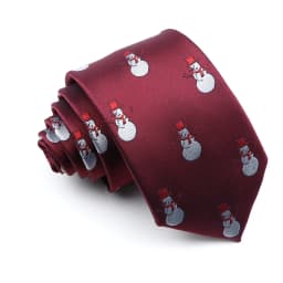Christmas Ties For Men Red Green Blue Printed Festival Theme Party Gift Xmas Tree Santa Snowflake Slim Necktie For Man Accessori