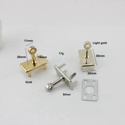 1set high quality Repair high end lock seat female package lock buckle twist bag hardware accessories platinum bag