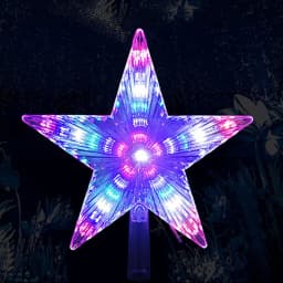 LED Five-pointed Star Christmas Tree Top Light 220V EU Plug New Year Decoration Garland Fairy Light for Party Wedding Xmas Decor