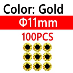 100pcs 2D Metal Jigs Lure DIY Fish Eyes Holographic Flat Fishing Fly Eyes Sticker for Slow Jigging Fishing Lure Baits 3mm-12mm