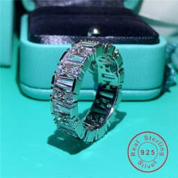 2020 New Promise Ring Real 925 Sterling Silver AAAAA Cz Stone Statement Party Wedding Band Rings for women Engagement Jewelry