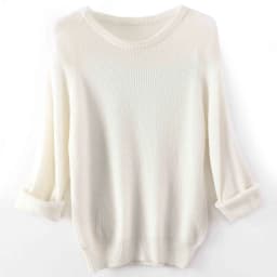 Clearance Wool Women Knitted Sweater Winter Bat Long Sleeve Pullover Autumn Female O-Neck Solid Jumper Loose Casual Top Clothing