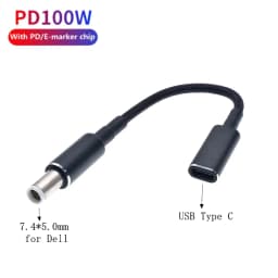 100W Type C Plug Converter USB Type C Female to Universal Laptop Adapter Connector Jack USB C 100W PD Fast Charging Cable Cord