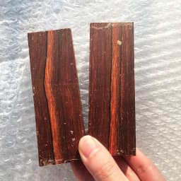 2pieces Red Sandalwood for DIY Knife Handle Material Making Various Handicraft Materials 120x40x10mm