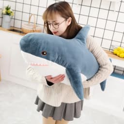 140cm Giant Shark Plush Toy Soft Stuffed Speelgoed Animal Reading Pillow for Birthday Gifts Cushion Doll Gift For Children