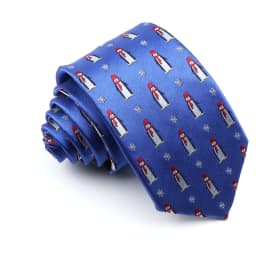 Christmas Ties For Men Red Green Blue Printed Festival Theme Party Gift Xmas Tree Santa Snowflake Slim Necktie For Man Accessori