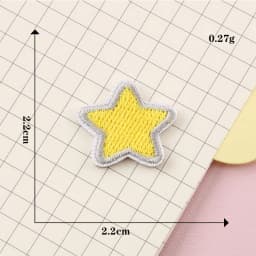 Self-adhesive Cartoon Bow Star Embroidery Iron-on Patches for clothing Sew Iron on Clothes Shoes phone case fabric Sticker DIY