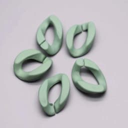 Acrylic Hand Paint Multi Color Twisted Assembled Parts Beads For Women Frosted Resin Pendant Necklace Jewelry Accessorie Finding