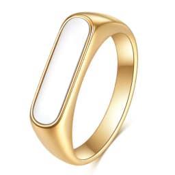 Gothic INS Signet Rings for Men Punk Black Oil Pinky Ring Gold Color Tone Stainless Steel Chunky Boys Teens Fraternal Jewelry