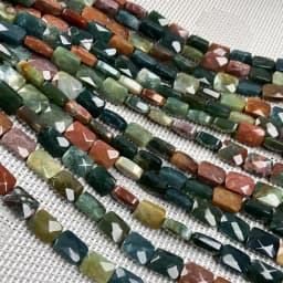 Natural Stone Crystal Agate Beaded Rectangle Faceted Turquoises Scattered Beads for Jewelry Making DIY Necklace Bracelet Gift