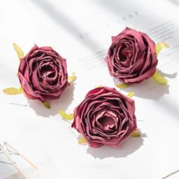 5 Pcs Artificial Roses Head Valentine Decora Home Room Wedding Wreath Bridal Accessories Clearance Garland Material Fake Flowers
