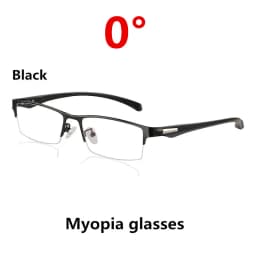 New Sun Photochromic Myopia Eyeglasses Optical Men Student Finished Myopia Eyewear Prescription Glasses Frame Half Rim -1.0 -4.0