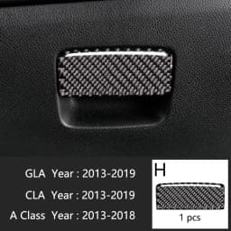 Carbon Fiber For Mercedes A GLA CLA Class W176 X156 C117 Car Interior Gearshift AC CD Panel Door Armrest Cover Trim Accessories