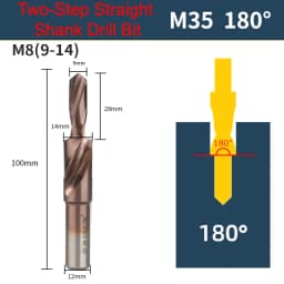 M35 Cobalt Two Stage Step Drill Bit M3-M12 Screw Counterbore Twist Countersink Drill For Stainless Drilling And Chamfering
