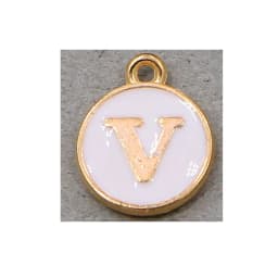 10pcs/26pcs Alphabet Letter Double Face Enamel Charms KC Gold color White Enamel  12*15mm pendants jewelry making Handmade craft