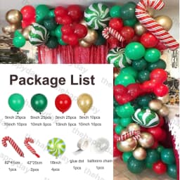 Christmas Balloon Arch Green Gold Red Box Candy Balloons Garland Cone Explosion Star Foil Balloons New Year Christma Party Decor