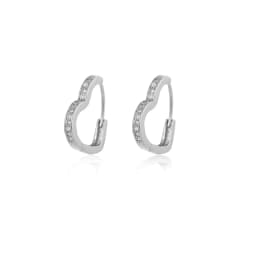 CRMYA Gold Silver Filled Several Sizes Hoop Earring CZ Zircon Heart Higgle Earrings For Women Jewelry Wholesale Aretes De Mujer