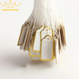 500 Pcs Jewelry Strung Pricing Price Tags with String Silver Merchandise Cloth Label Price Label