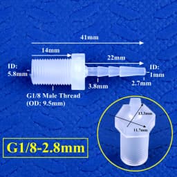 5~200pcs G1/8 1/4 Thread To 2.8~12mm PP Pagoda Direct Connector Aquarium Tank Air Pump Adapter Irrigation System Pipe Hose Joint