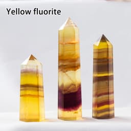 Runyangshi Crystal Point Prism Crafts Natural Stone Quartz Tower 36 Colors Energy Mineral Wand Home Decoration