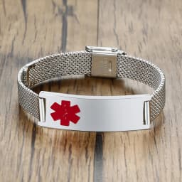 Stylish Men Stainless Steel Stretch Mesh ID Bracelets Custom Jewelry Personalize Engrave Stainless Steel Wrist Gifts Free Ship