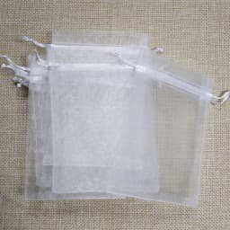 100pcs White Drawstring Organza Bags Pouch Jewelry Packaging Bags Birthday Party Christmas Gift Bags Wedding Gift Bag Pouches