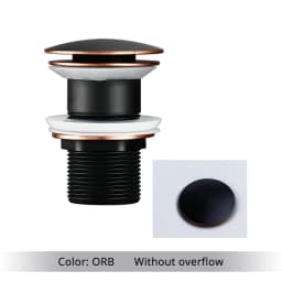 Brushed Gold Basin Sink Drain Corrosion Resistant Easy To Clean Pop Up Drainer Button Round Hole Bathroom Hotel